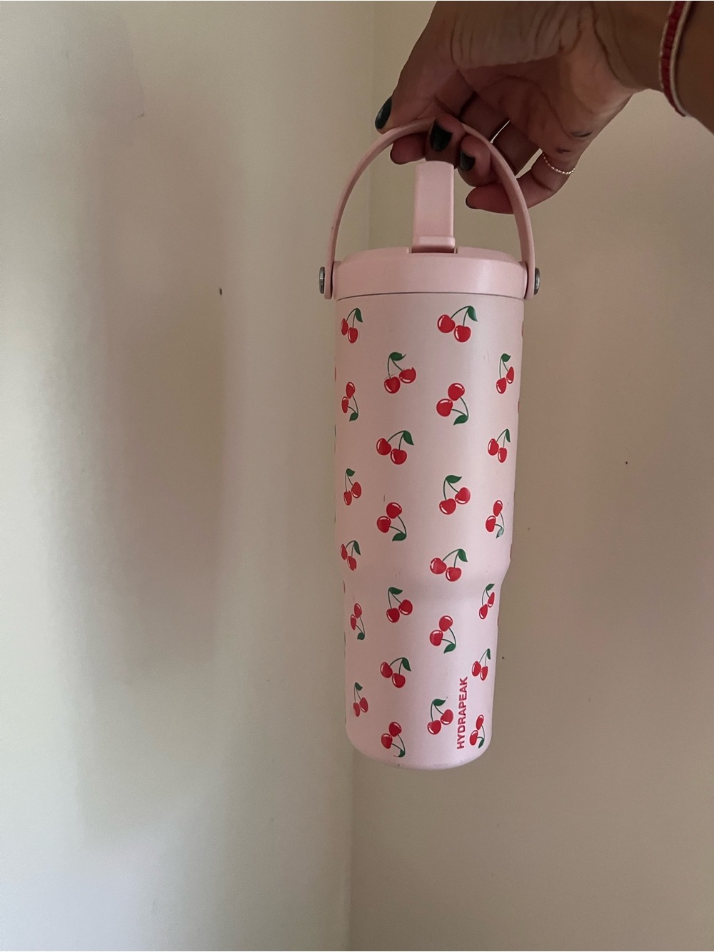 Pink Cherry Pattern HydraPeak water Bottle